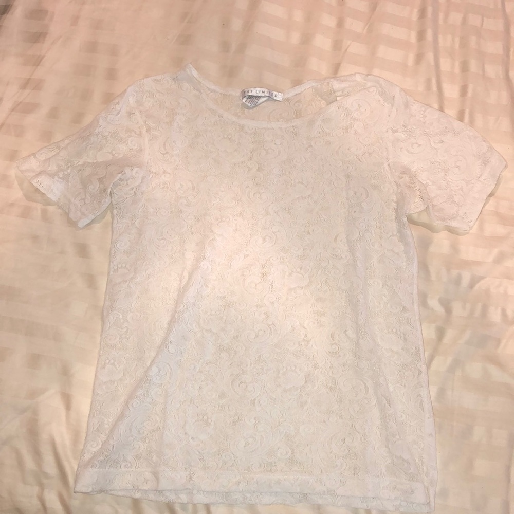 White Lace Shirt from The Limited
